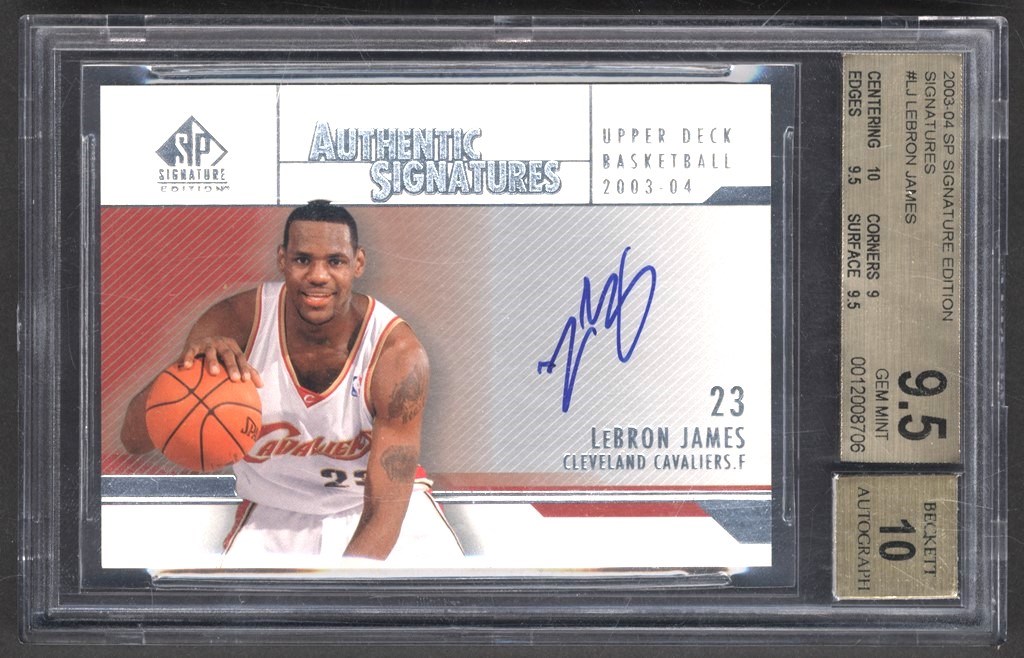 Lebron James Collection - 2003-04 SP Signature Edition Authentic Signatures LeBron James Rookie Autograph BGS GEM MINT 9.5 with 10 Auto