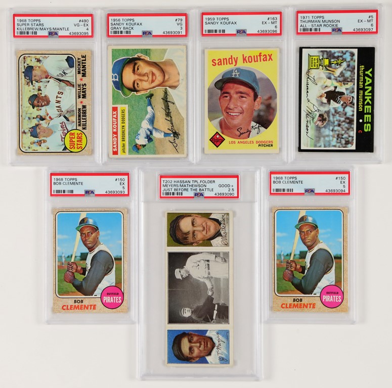 Baseball and Trading Cards - PSA Graded Hall of Famer & Superstar Lot (7)