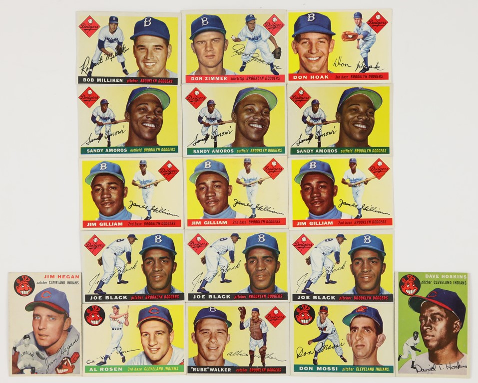 Baseball and Trading Cards - 1956 World Champion Brooklyn Dodgers Topps Baseball Cards (137)