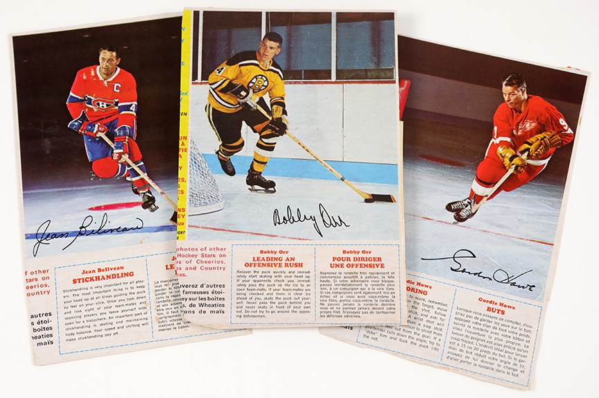 Hockey Cards - 1967-68 General Mills Orr, Beliveau and Howe Cards (3)