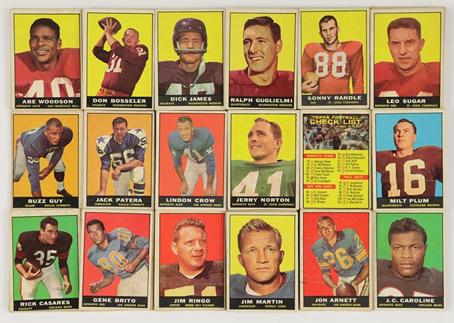 Football Cards - 1961 Topps Football Hoard (1000+)