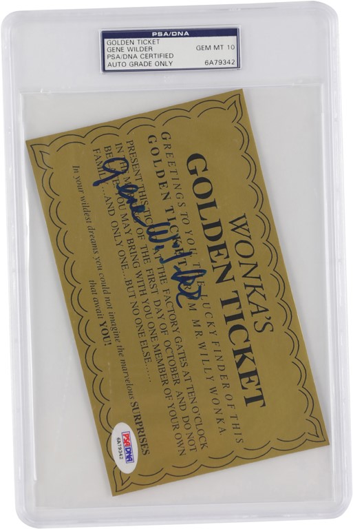 Gene Wilder Signed Golden Ticket PSA 10