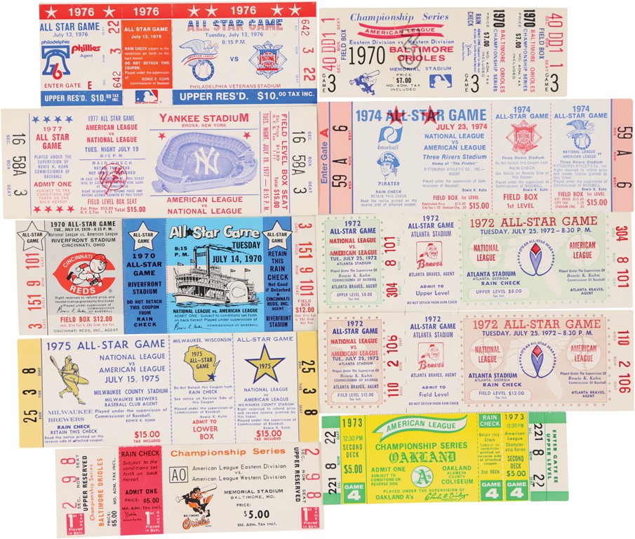 Tickets, Publications & Pins - Extensive Full Ticket Collection from Former MLB Executive (125+)