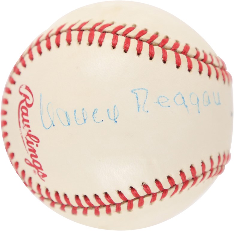 Nancy Reagan Single-Signed 1988 World Series Baseball (PSA)