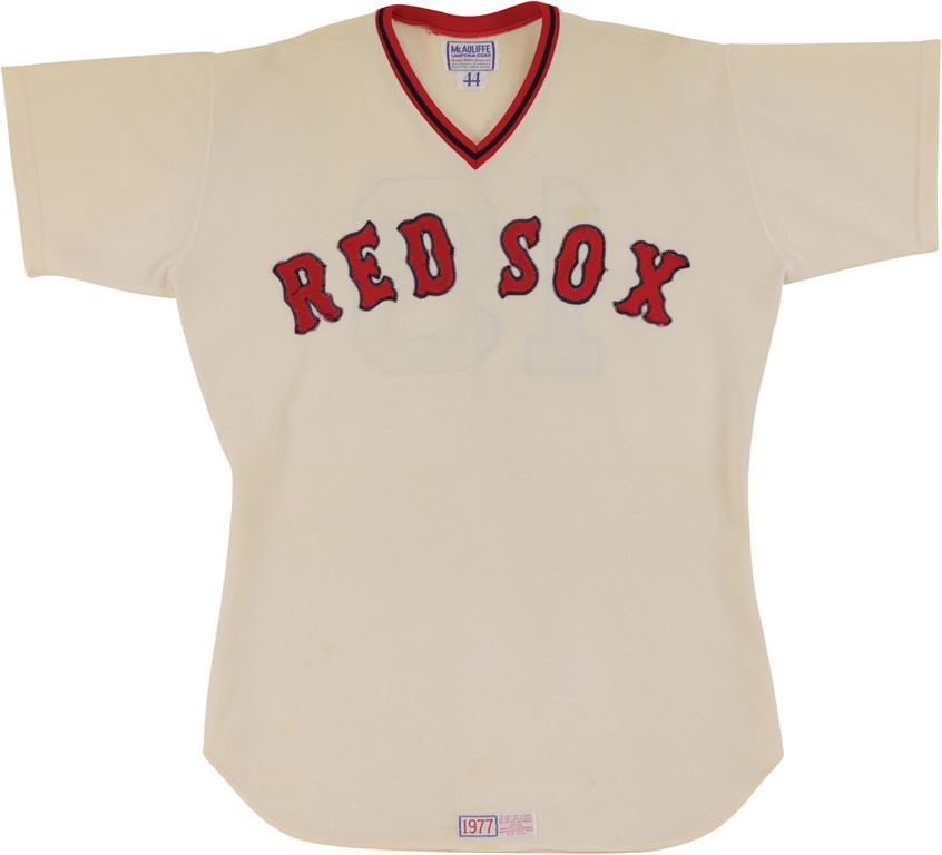- 1977 Fred Lynn Boston Red Sox Game Worn Jersey