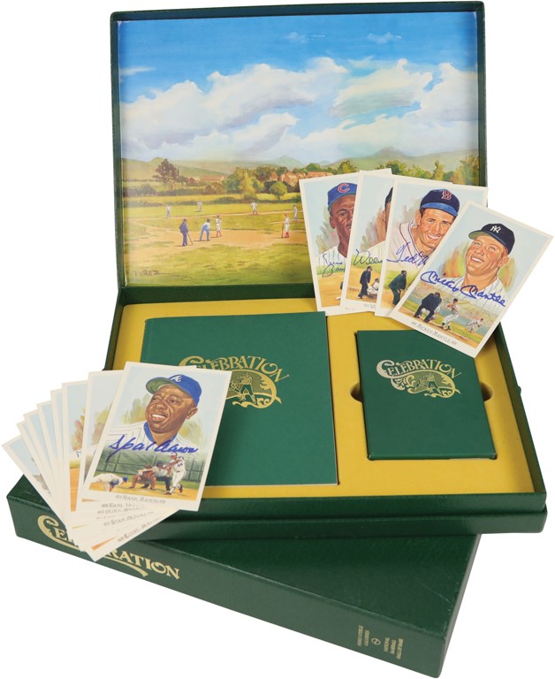- 1989 Perez-Steele "Celebration" Complete Set with (30) Signed Cards and Signed Book