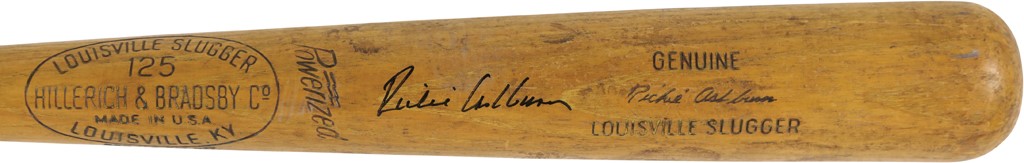 1962 Richie Ashburn Signed Game Used Bat - Photo-Matched (Resolution LOA & PSA GU 9.5)