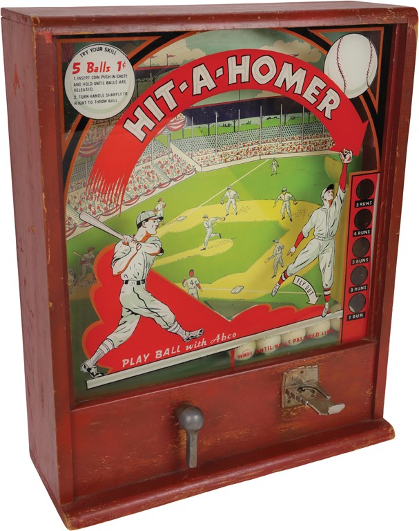 Baseball Memorabilia - "Hit-A-Homer" Coin-Operated Baseball Game