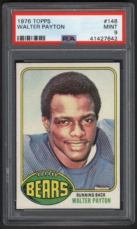 Football Cards - 1976 Topps Walter Payton Rookie Card PSA 9