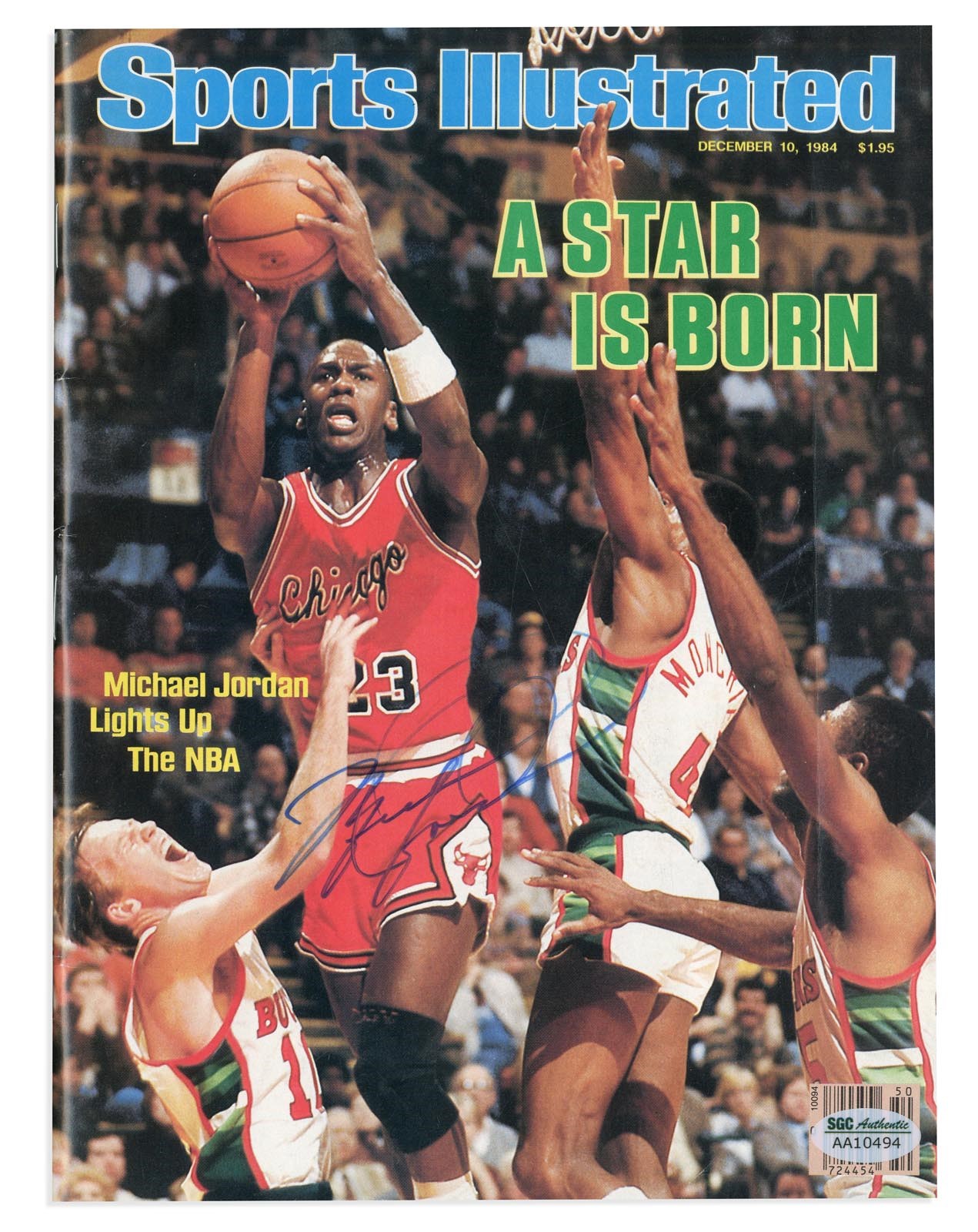 - 1984 Michael Jordan Rookie Year Vintage Signed Sports Illustrated SGC