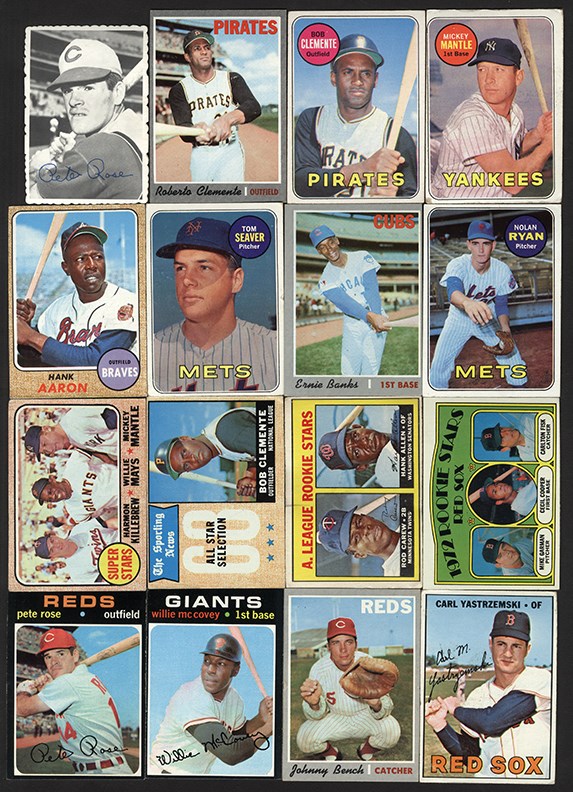 Baseball and Trading Cards - 1960s-70s Topps Baseball Hall of Famer Collection (225+)