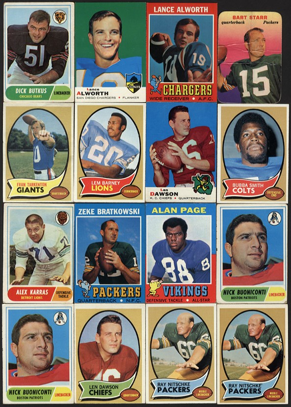 - 1960s-70s Topps Football Partial Sets (570+) with Hall of Famers