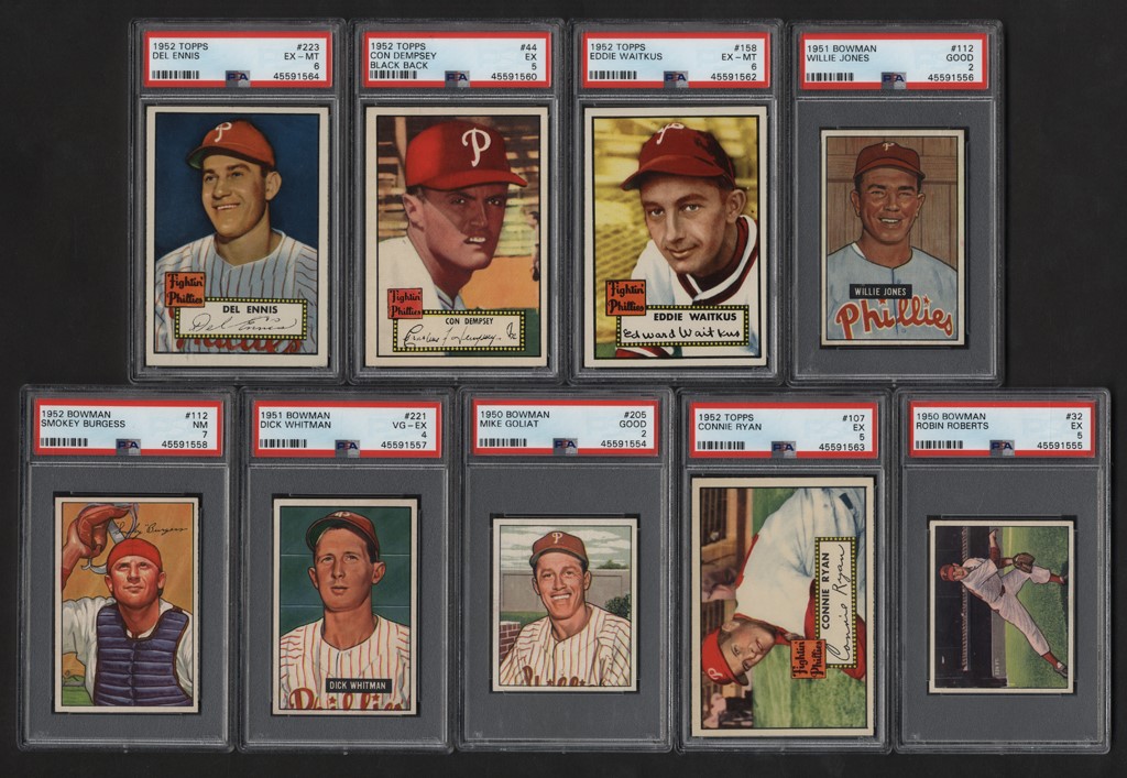 - 1950-1977 Topps & Bowman Baseball High Grade Collection (419) with Hall of Famers & PSA