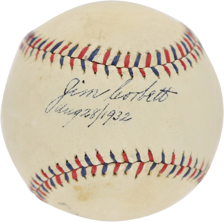 - James J. Corbett Single-Signed Baseball (PSA)
