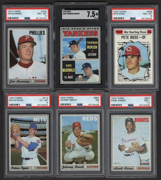 - 1970 Topps Baseball Complete Set with Team Posters & Booklets (768) with PSA