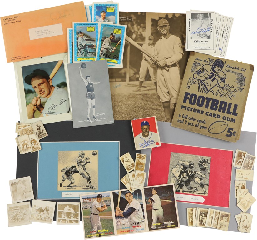 Baseball and Trading Cards - Unusual Vintage Baseball & Football Card Collection from Hobby Old Timer