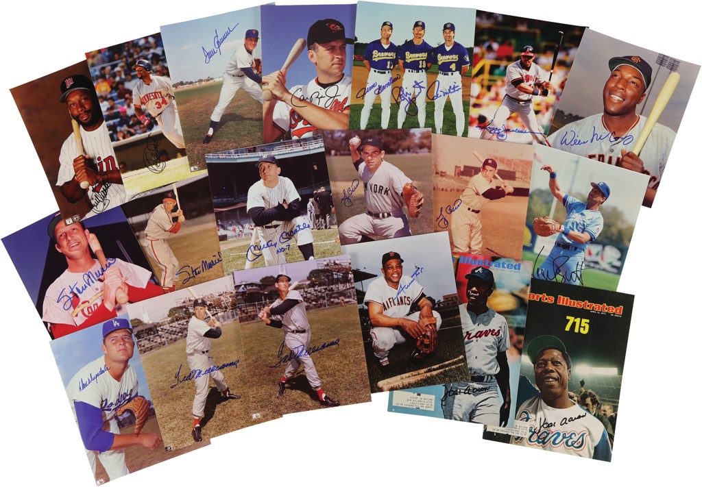 Baseball Hall of Famers and Stars Signed Photograph Collection (150+)