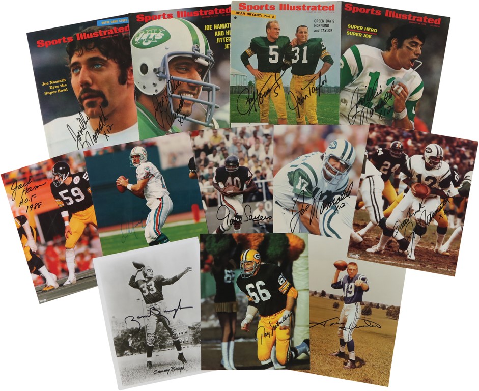 Football - Football Hall of Famers and Stars Signed Photograph Collection (95+)