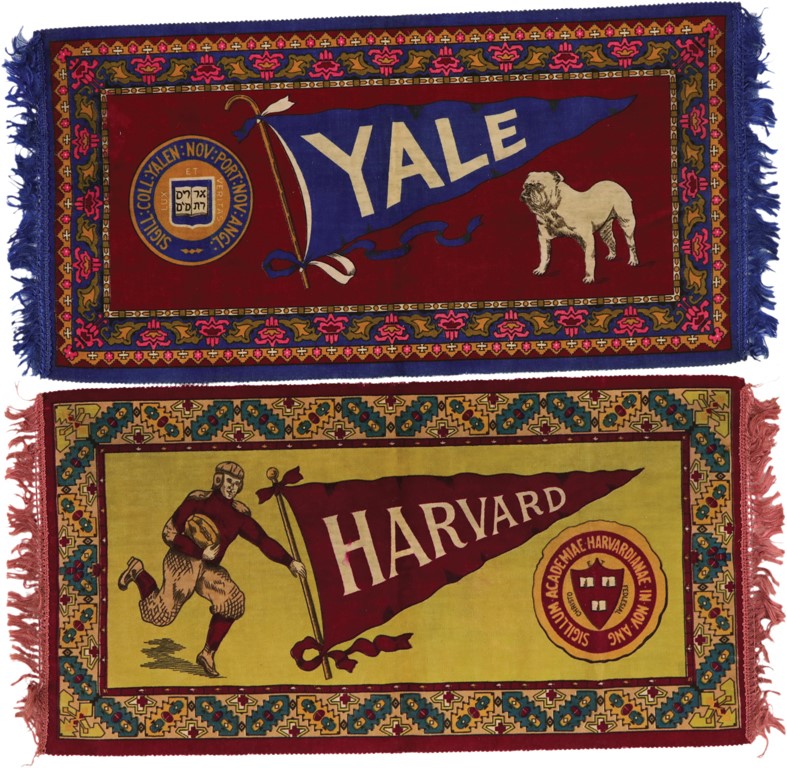 Early 1900s Harvard & Yale Football Large Fatima Premiums