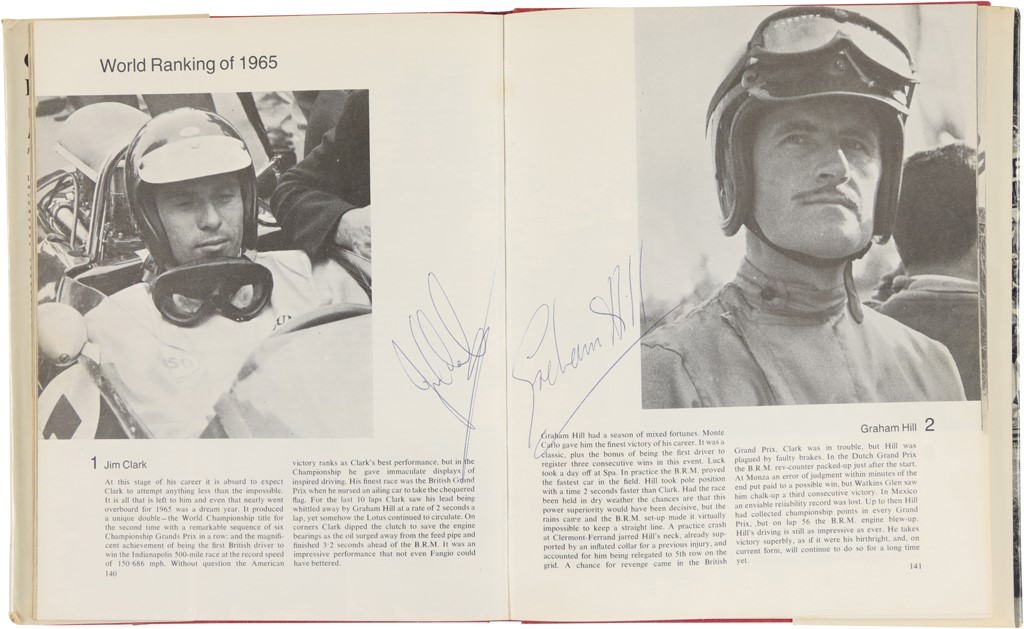 Olympics and All Sports - 1965 Grand Prix World Championship Season Signed Book with Proof of Signing
