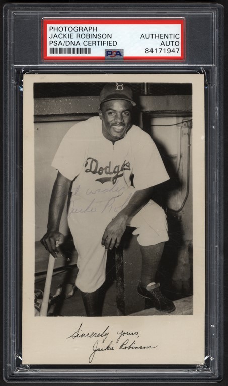 - Jackie Robinson Signed Premium PSA Authentic