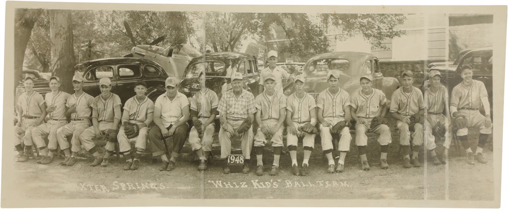 1948 Baxter Springs Whiz Kids Panorama with 16 Year Old Mickey Mantle