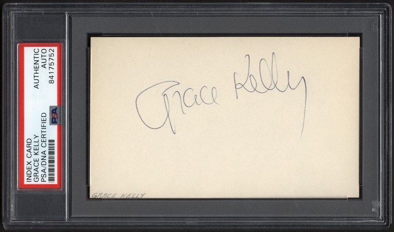 Stunning Grace Kelly Signature Obtained In-Person by NYC Autograph Hound PSA