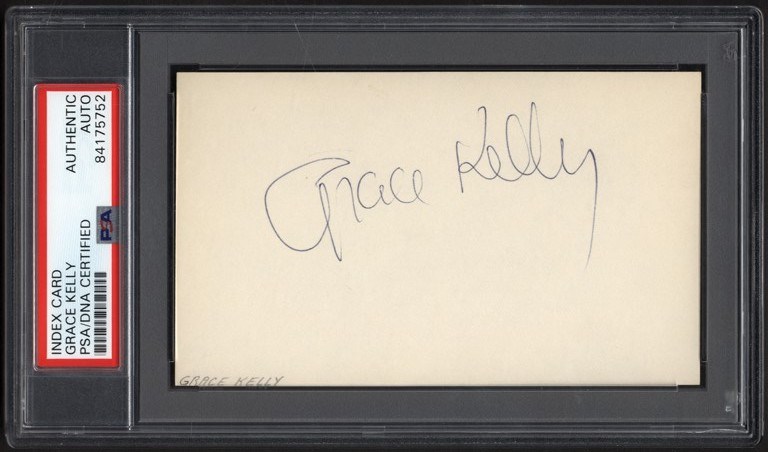 Rock And Pop Culture - Stunning Grace Kelly Signature Obtained In-Person by NYC Autograph Hound PSA