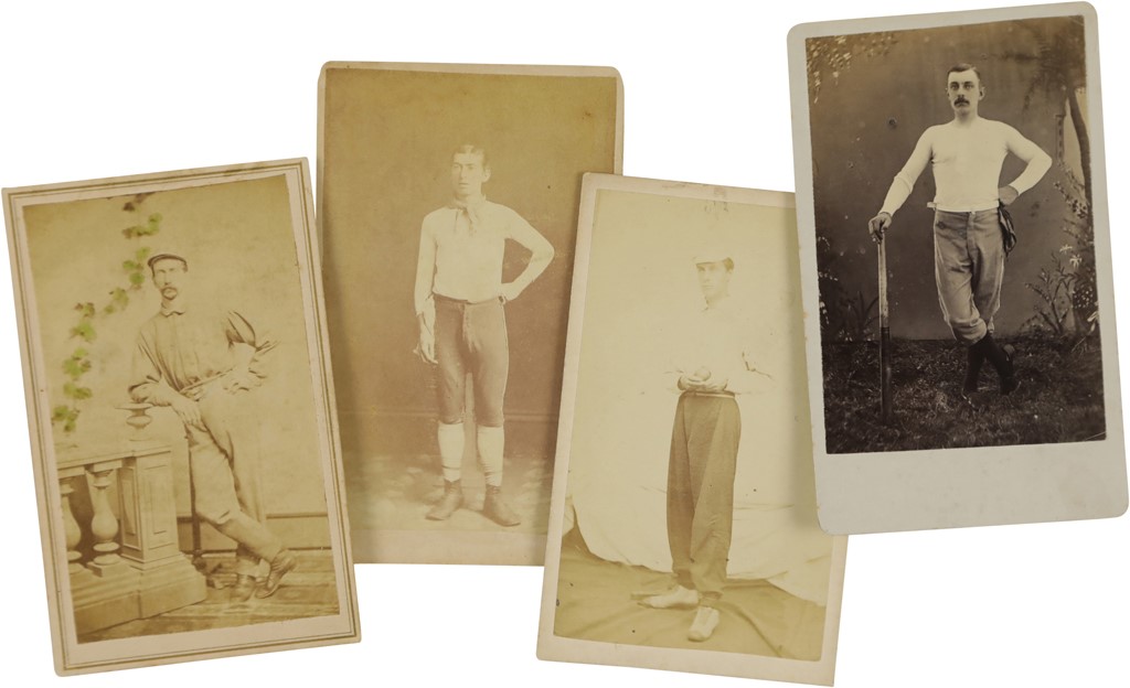 - Four 19th Century Baseball Carte de Visites
