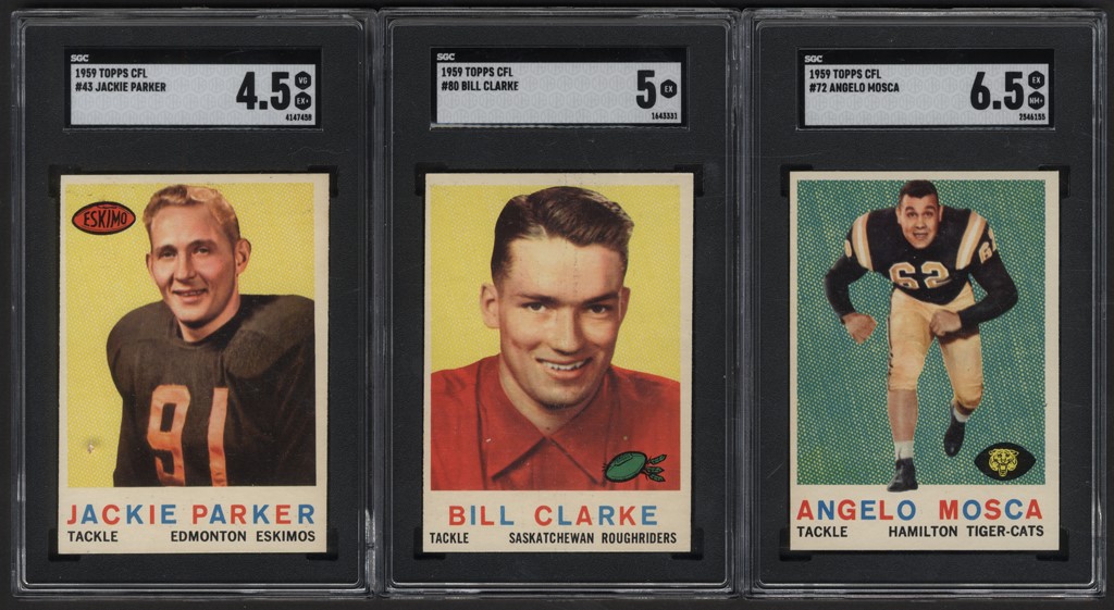 Football Cards - 1959 Topps CFL Football Complete Set (88) with SGC Graded