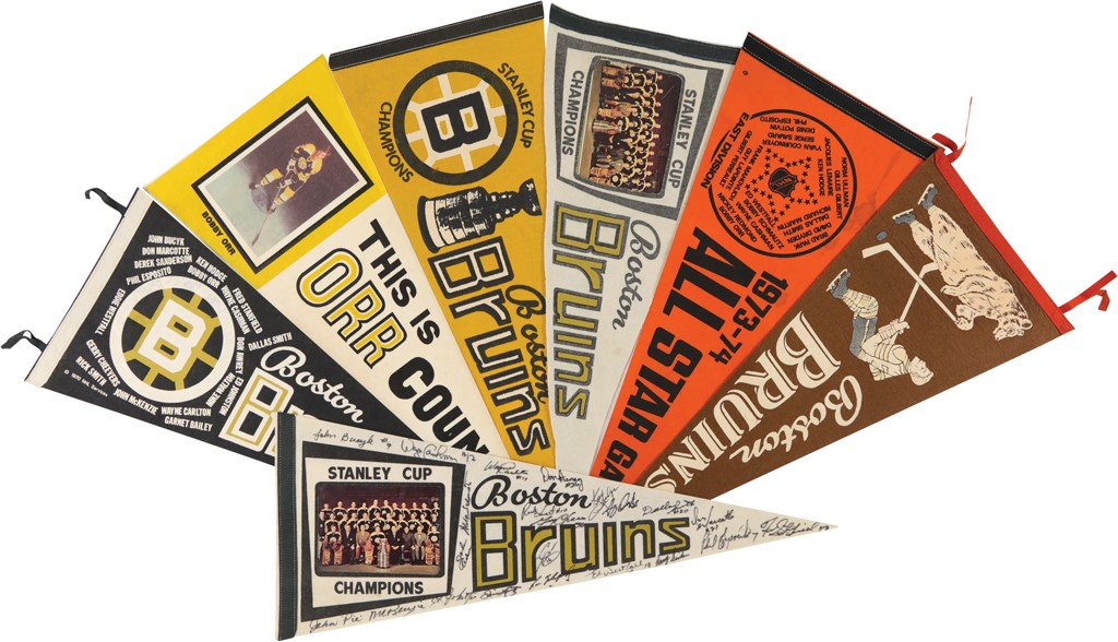 Bobby Orr/Boston Bruins Pennant Collection (7)
