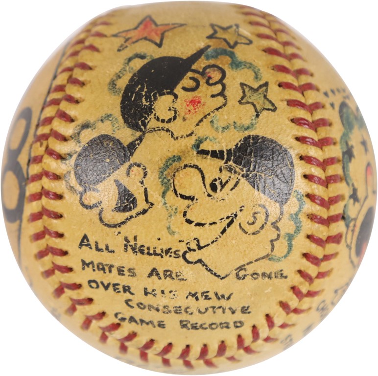 Nellie Fox 798 Consecutive Games Hand-Painted Baseball (Fox LOA)