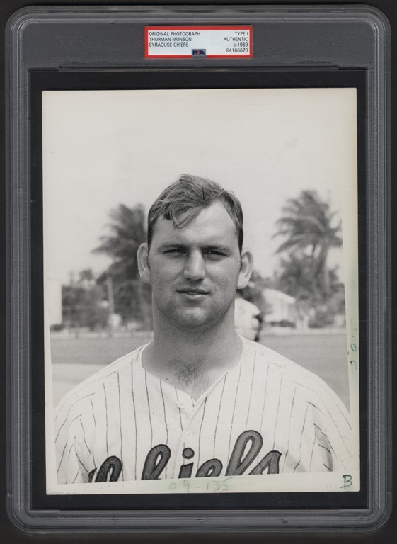 - 1969 Thurman Munson Syracuse Chiefs Type I Photograph PSA