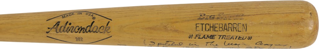Phillies Collection - 1960s Game Used Bat by Robin Roberts‚ Catcher - Signed & Heavily Inscribed by Roberts