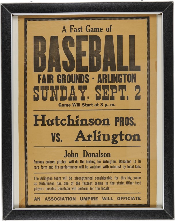 - 1923 John Donaldson Negro League Barnstorming Poster