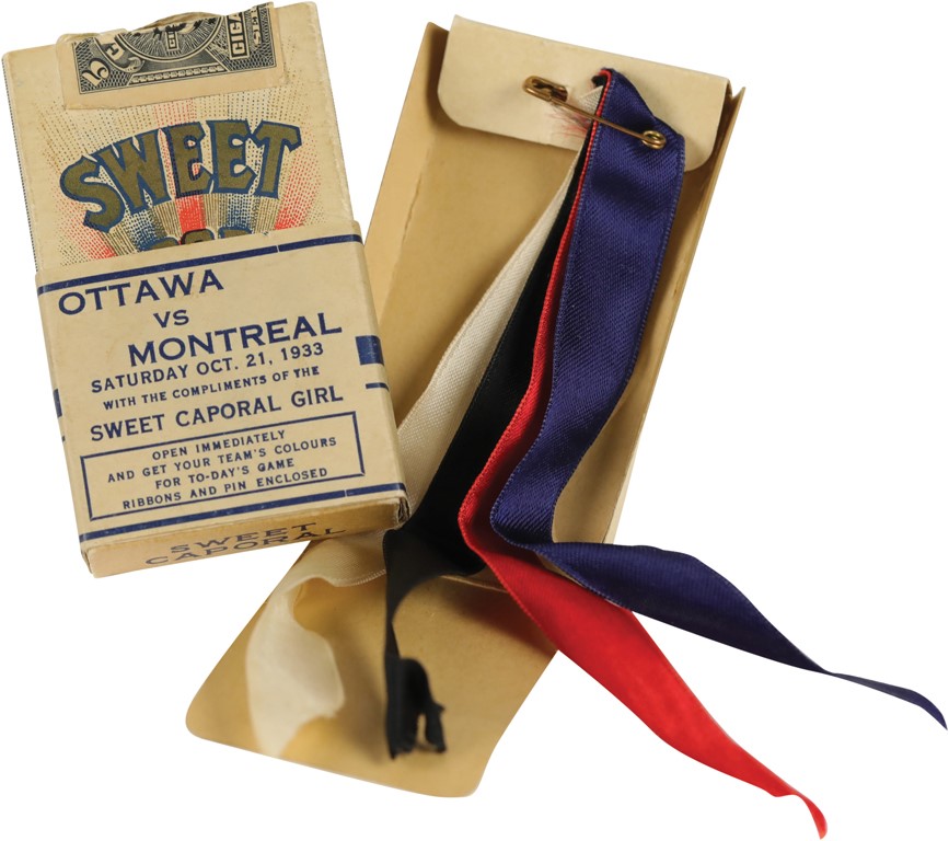 Football - 1933 Ottawa vs. Montreal CFL Sweet Caporal Cigarette Pack with Ribbon