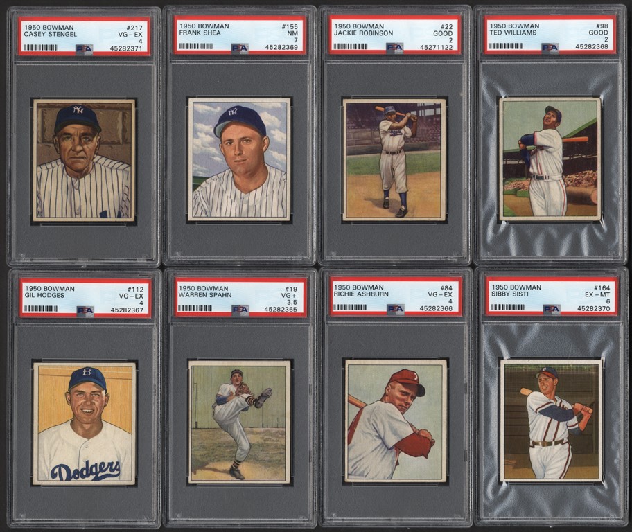 - 1950 Bowman Baseball Complete Set w/PSA Graded (252)