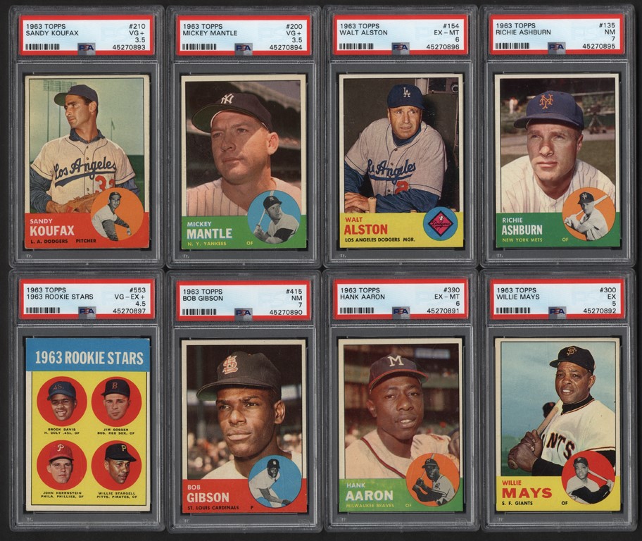 - 1963 Topps Complete Set with PSA Graded (576/576)
