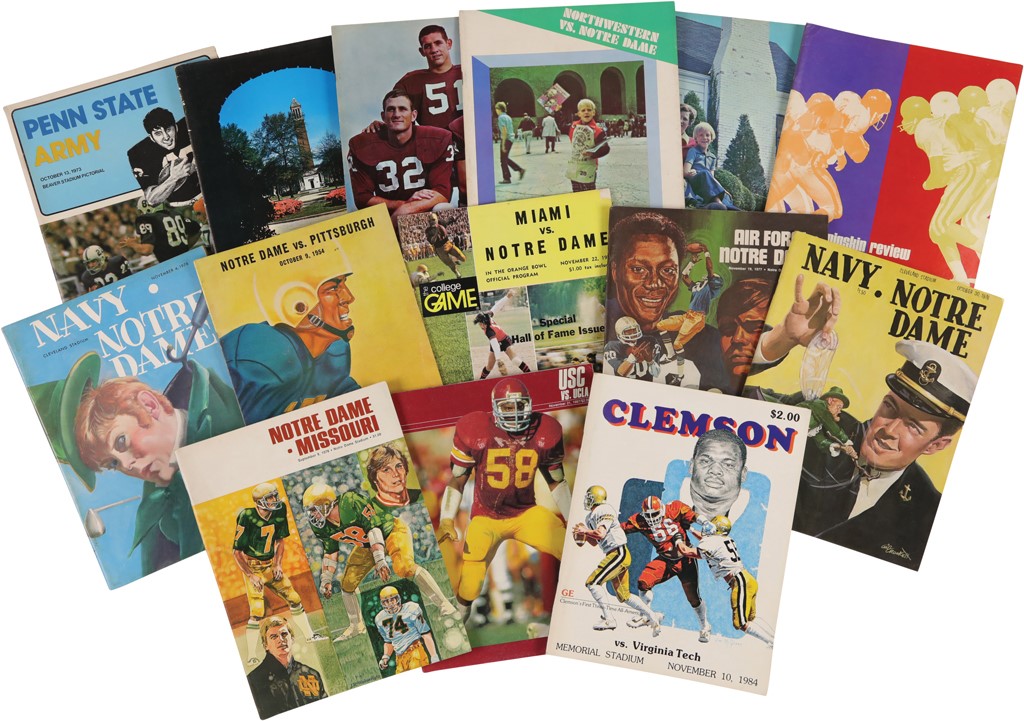 Football - 1970s-80s College Football Programs w/Joe Namath, Montana, etc. (304)