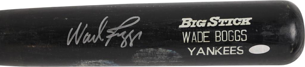 - 1996 Wade Boggs New York Yankees Signed Game Used Bat - World Championship Year (PSA)