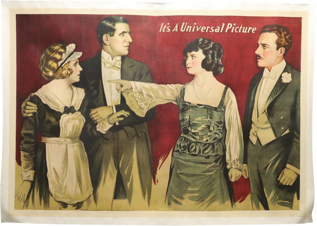 - 1920 James J. Corbett Partial 6-Sheet Movie Poster