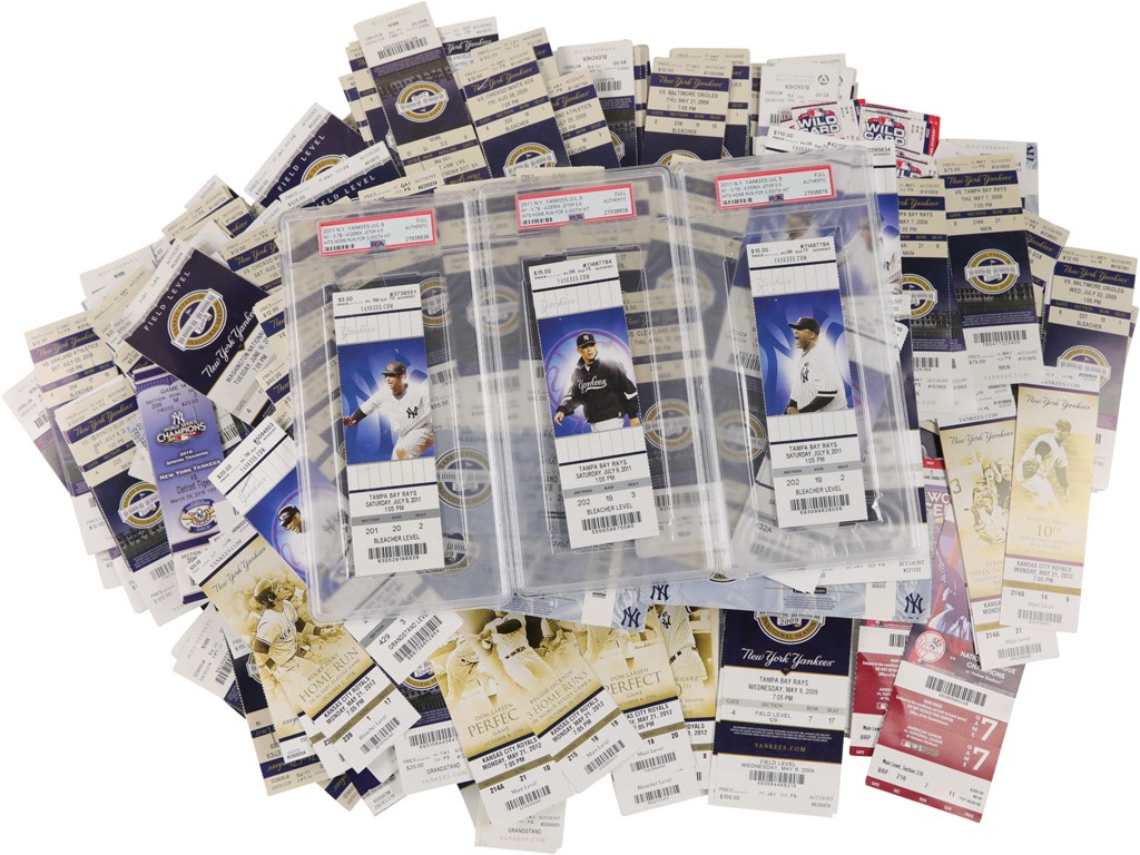 - Colossal 2009-12 New York Yankees Full Ticket Collection with (11) Derek Jeter 3,000th Hit (6,500+)