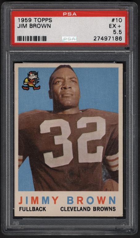 Football Cards - 1959 Topps Football Set (176) Including Jim Brown PSA EX+ 5.5