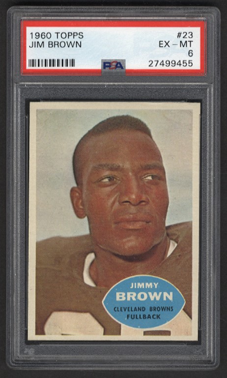 Football Cards - 1960 Topps Football Complete Set (132) Including PSA 6 Jim Brown