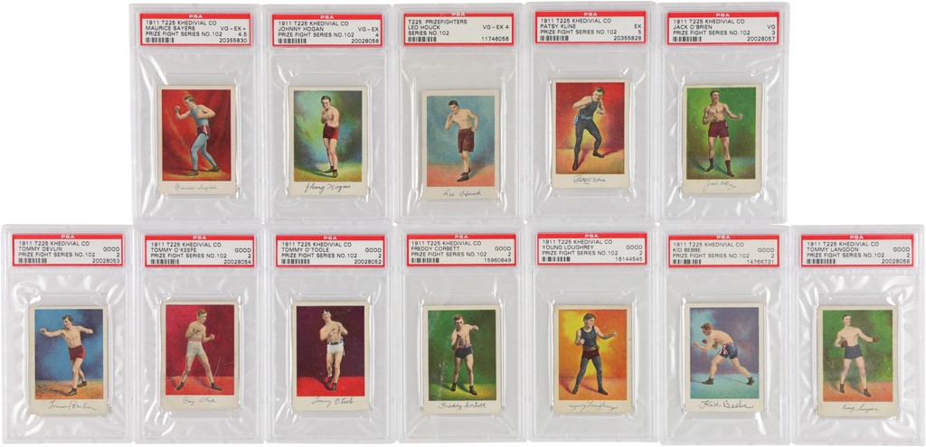Boxing Cards - 1910 T225 "Prizefighter Series" 101 & 102 (36) PSA/SGC