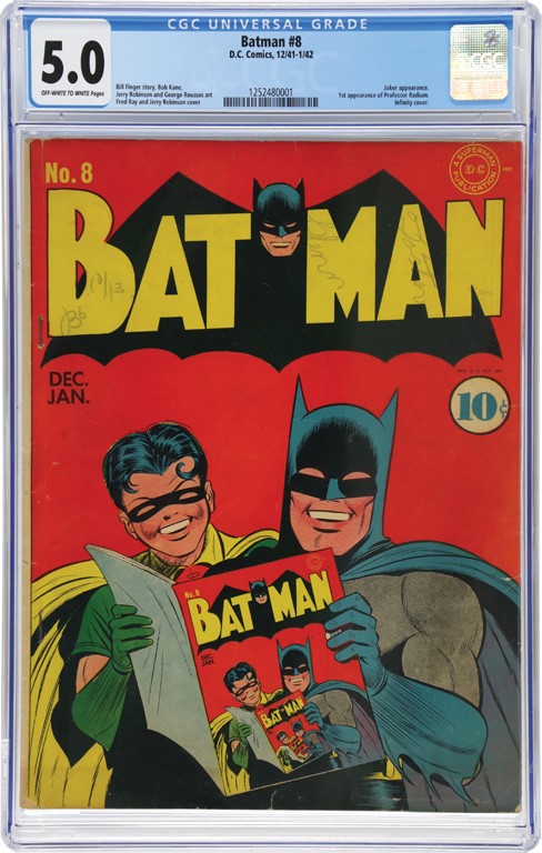 Rock And Pop Culture - 1942 DC Comics Batman #8 CGC 5.0