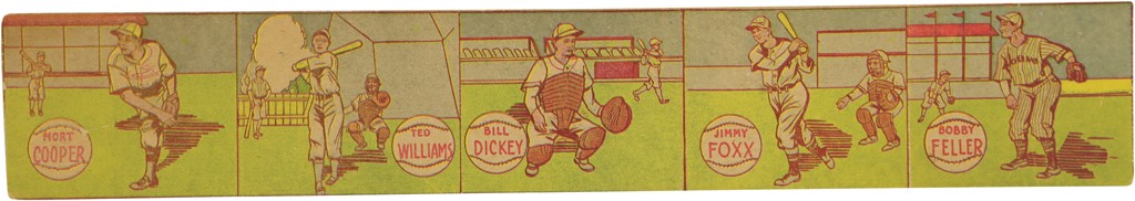 - 1943 R302-1 M.P. & Co. Type II Strip w/Ted Williams (5)