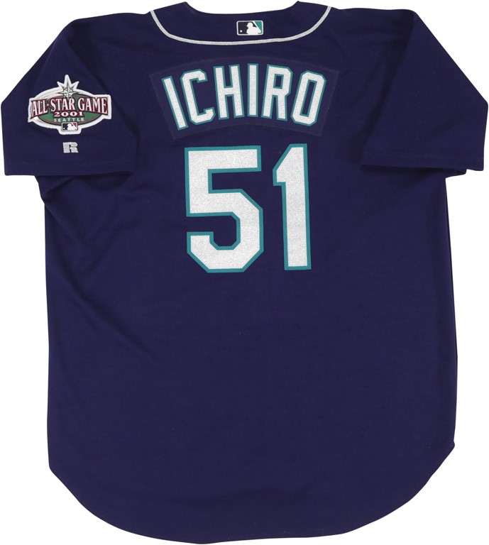 - 2001 Ichiro Suzuki Seattle Mariners Game Issued Rookie Jersey