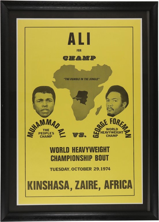 1974 Muhammad Ali v. George Foreman "Rumble in the Jungle" On-Site Poster