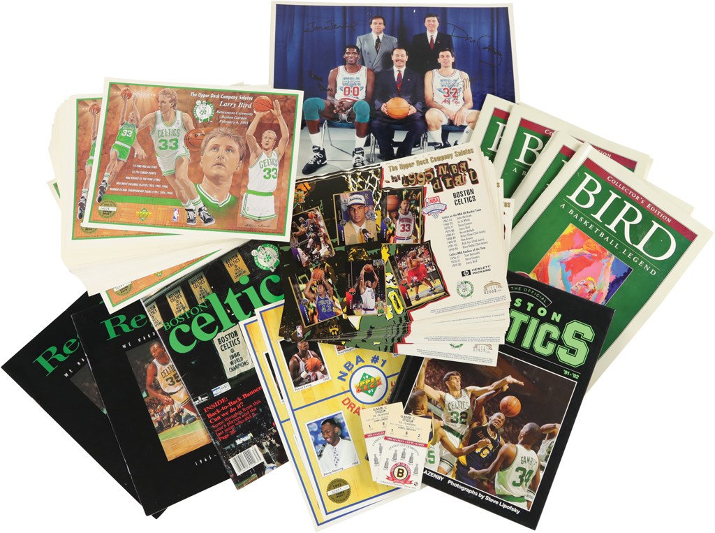 - Boston Celtics Collection w/Rare Larry Bird Night Relics (125)